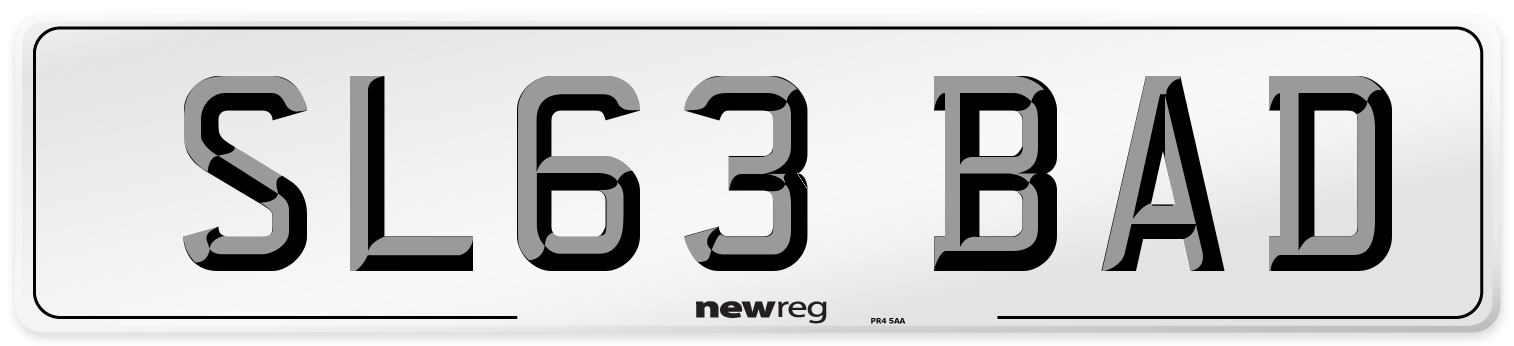 SL63 BAD Number Plate from New Reg